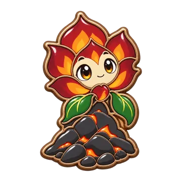 Ashbloom, a Common Fire creature pin