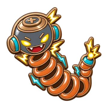 Coilworm, a Common Electric creature pin