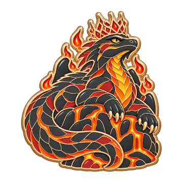 Emberthrone, a Legendary Fire creature pin