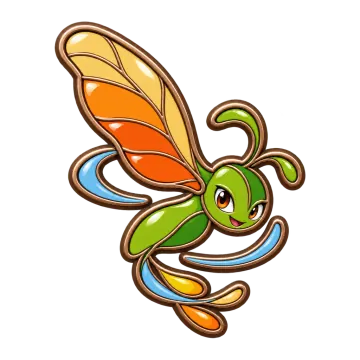Leafglider, a Common Air creature pin