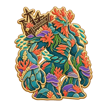 Reefcolossus, a Legendary Water creature pin