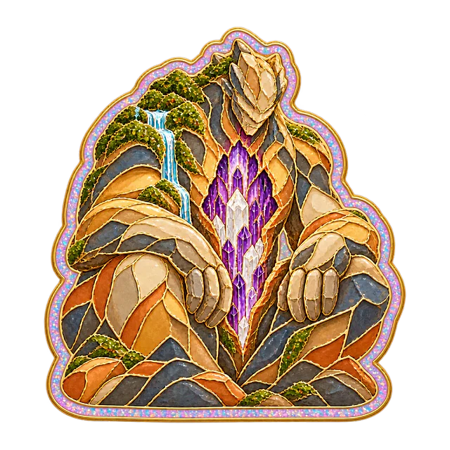 Geodeon, Mythic enamel pin