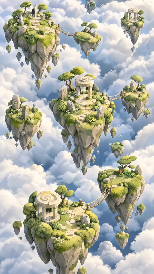Cloudhaven Isles, painted map